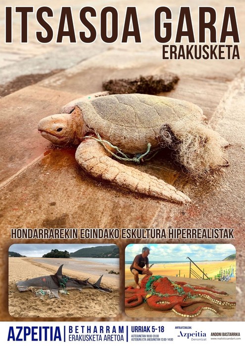 Erakusketa: 'Itsasoa gara' hondar eskulturak
