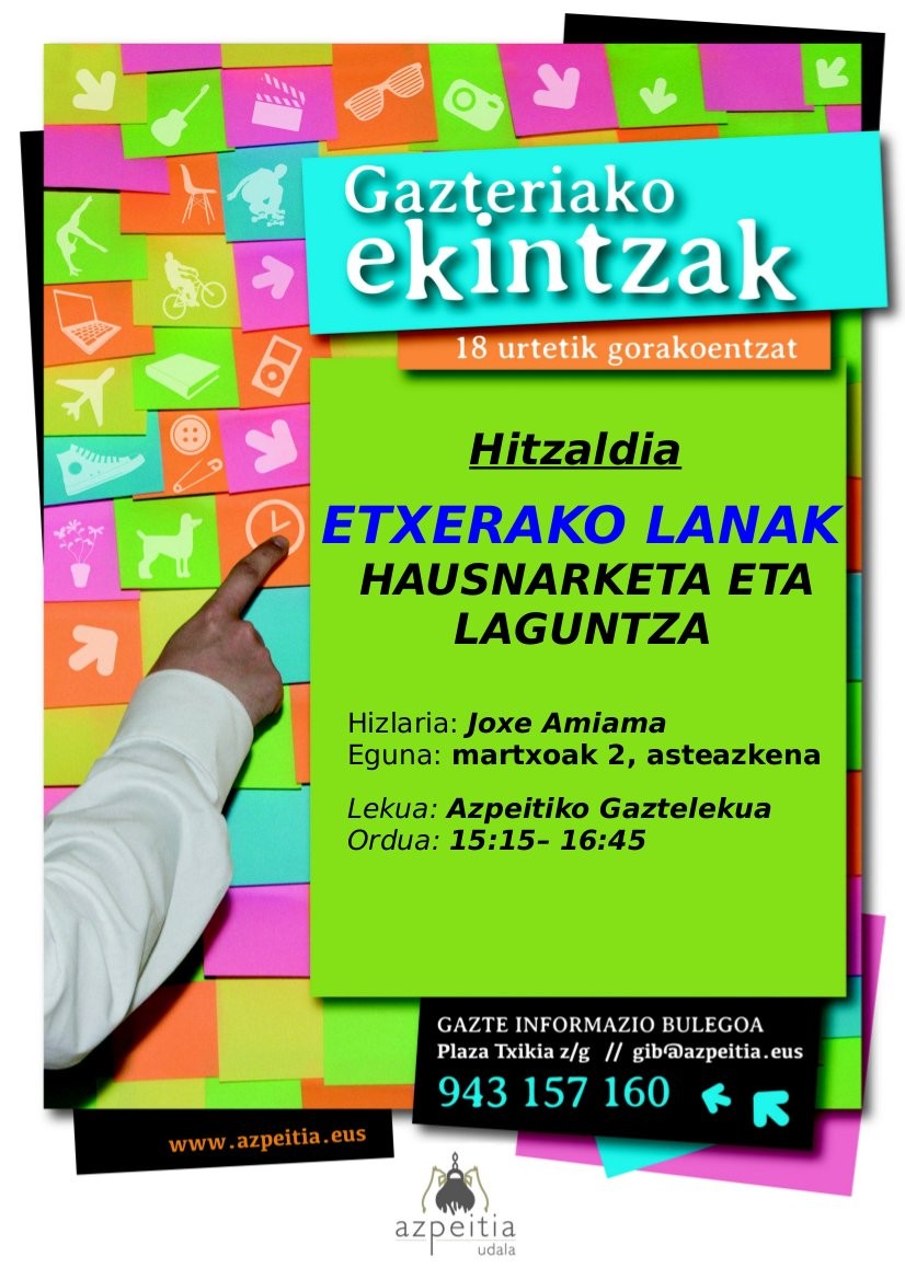 'Eskolako etxerako lanak: hausnarketa eta laguntza' hitzaldia martxoaren 2an
