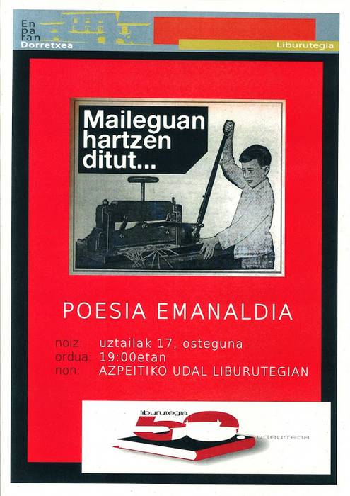 Poesia emanaldia: 'Maileguan hartzen ditut...'