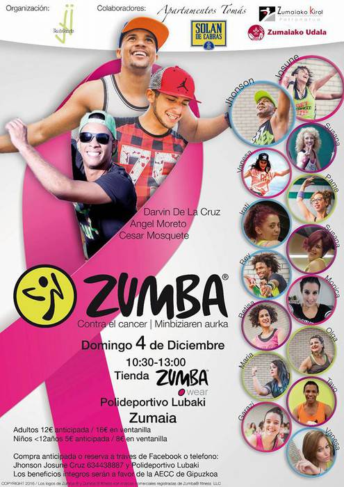 Minbiziaren aurkako Zumba masterclassa emango dute Lubakin