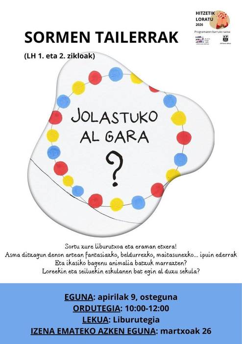 Sormen tailerrak, haurrentzat