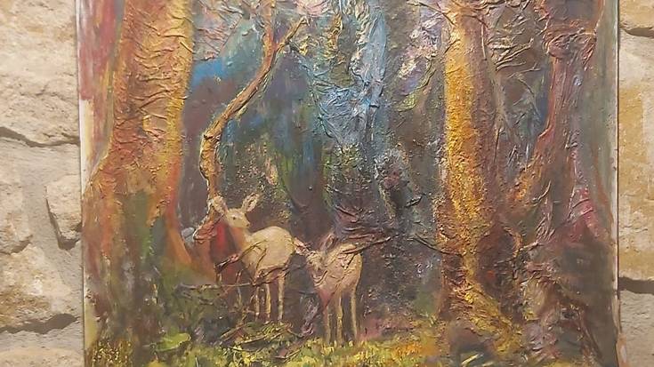 Esther Gonzalezen margolanak daude ikusgai Lukas ardotegian