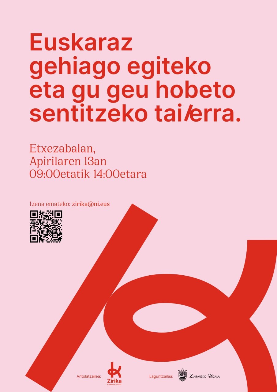 Azken egunak larunbateko tailerrean izena emateko