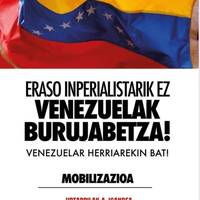Venezuelar herriari elkartasuna adierazteko elkarretaratzea