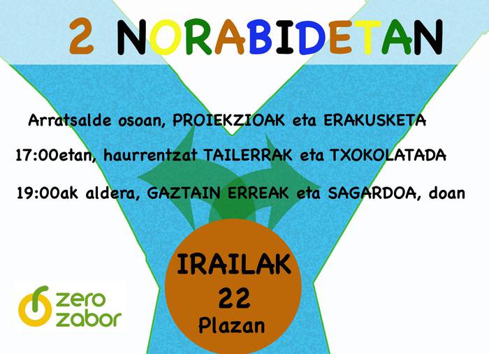 "Bi norabidetan" eguna antolatu du Zero Zaborrek larunbaterako