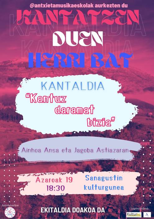 'Kantuz daramat bizia' kantaldia