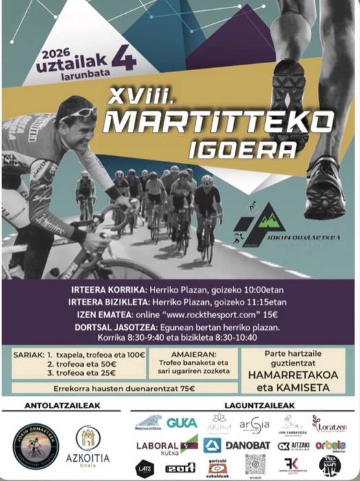 Lasterketa: XVIII. Jokin Ormaetxea Martirietako Igoera