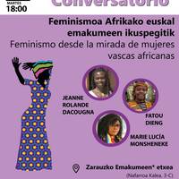 Solasaldia: 'Feminismoa Afrikako euskal emakumeen ikuspegitik' hitzaldia (bertan behera)