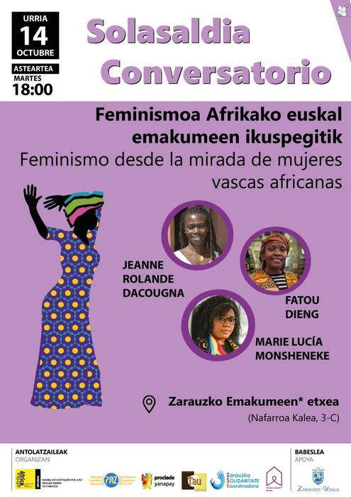 Solasaldia: 'Feminismoa Afrikako euskal emakumeen ikuspegitik' hitzaldia (bertan behera)