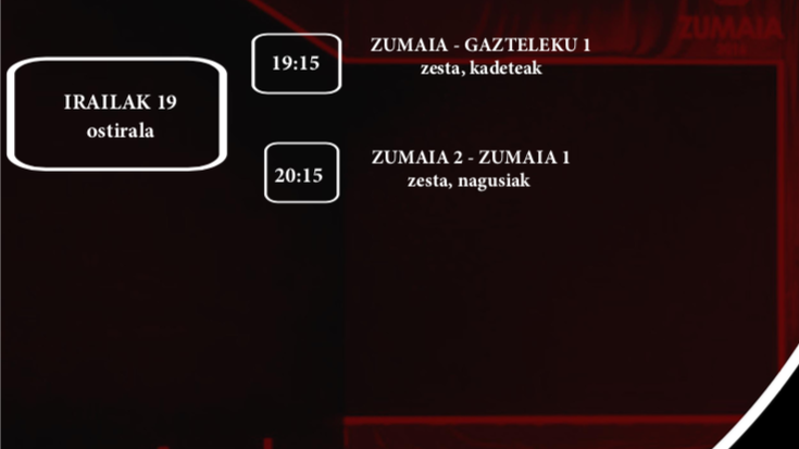 Aste honetako pilota partidak