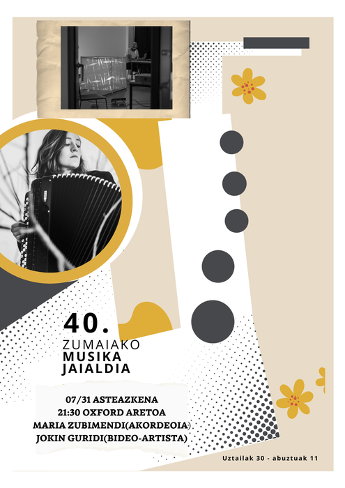 Zumaiako 40. Musika Jaialdia: Maria Zubimendi eta Jokin Guridi