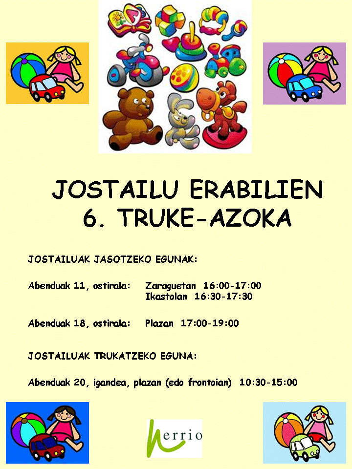 Hasi jostailuak prestatzen!