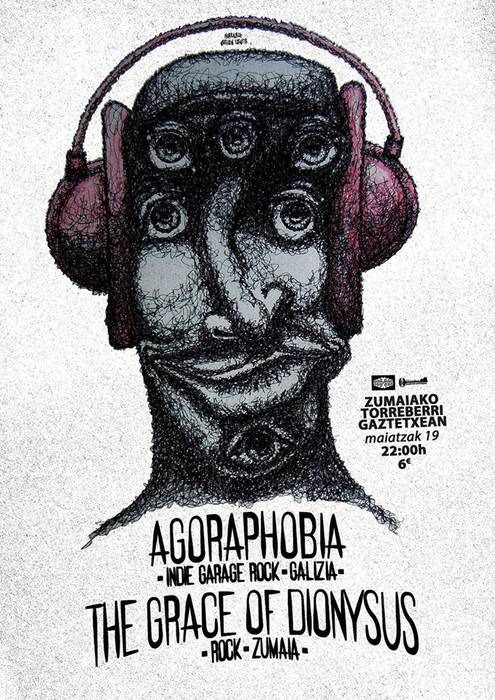 'Agoraphobia' eta 'The Grace of Dionysus' taldeen kontzertuak bihar gaztetxean