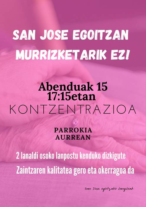 San Jose egoitzako langileen elkarretaratzea