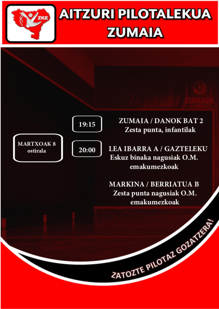 Aste honetako pilota partidak