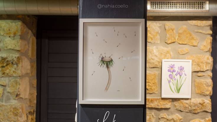 Nahia Coelloren akuarelak ikusgai, Lukas ardotegian