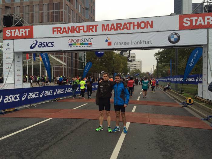 Manzisidor aita-semeak gustura, Frankfurteko Maratoian lortutako emaitzekin