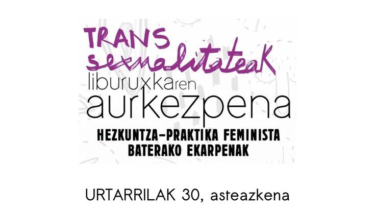 Liburu aurkezpena: Trans Sexualitateak