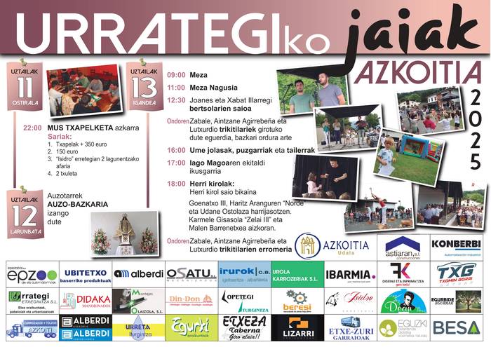 Urrategiko jaiak: auzotarren bazkaria