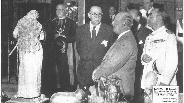 Franco eta Carrero Zumaian izan zirenekoa