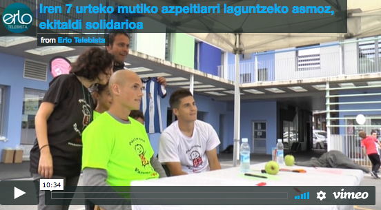 Bideoa: Iren haur azpeitiarrari laguntzeko ekintza solidarioa, Erlo Telebistaren eskutik