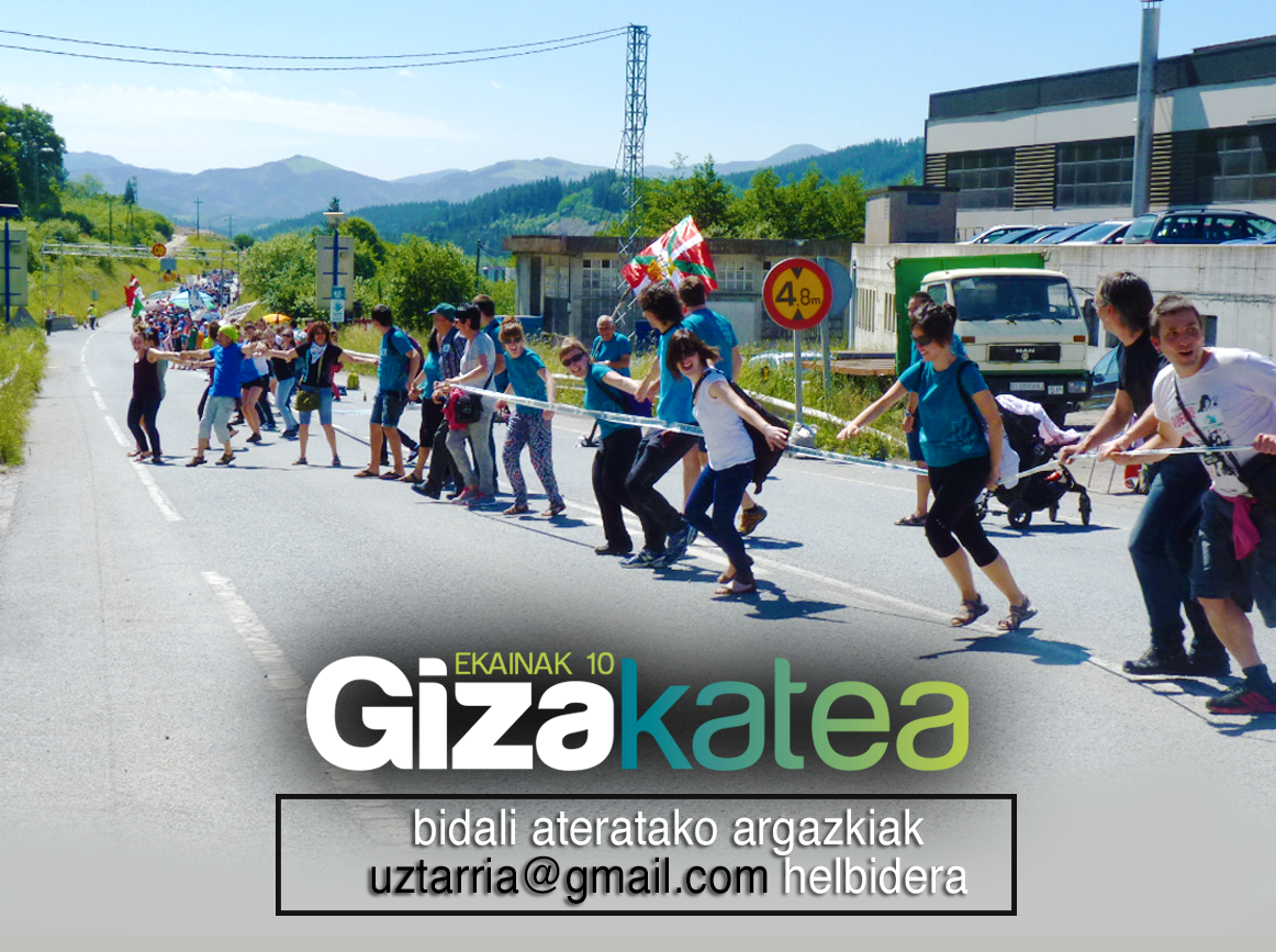 Bidali igandeko giza katean ateratako argazkiak Uztarriara