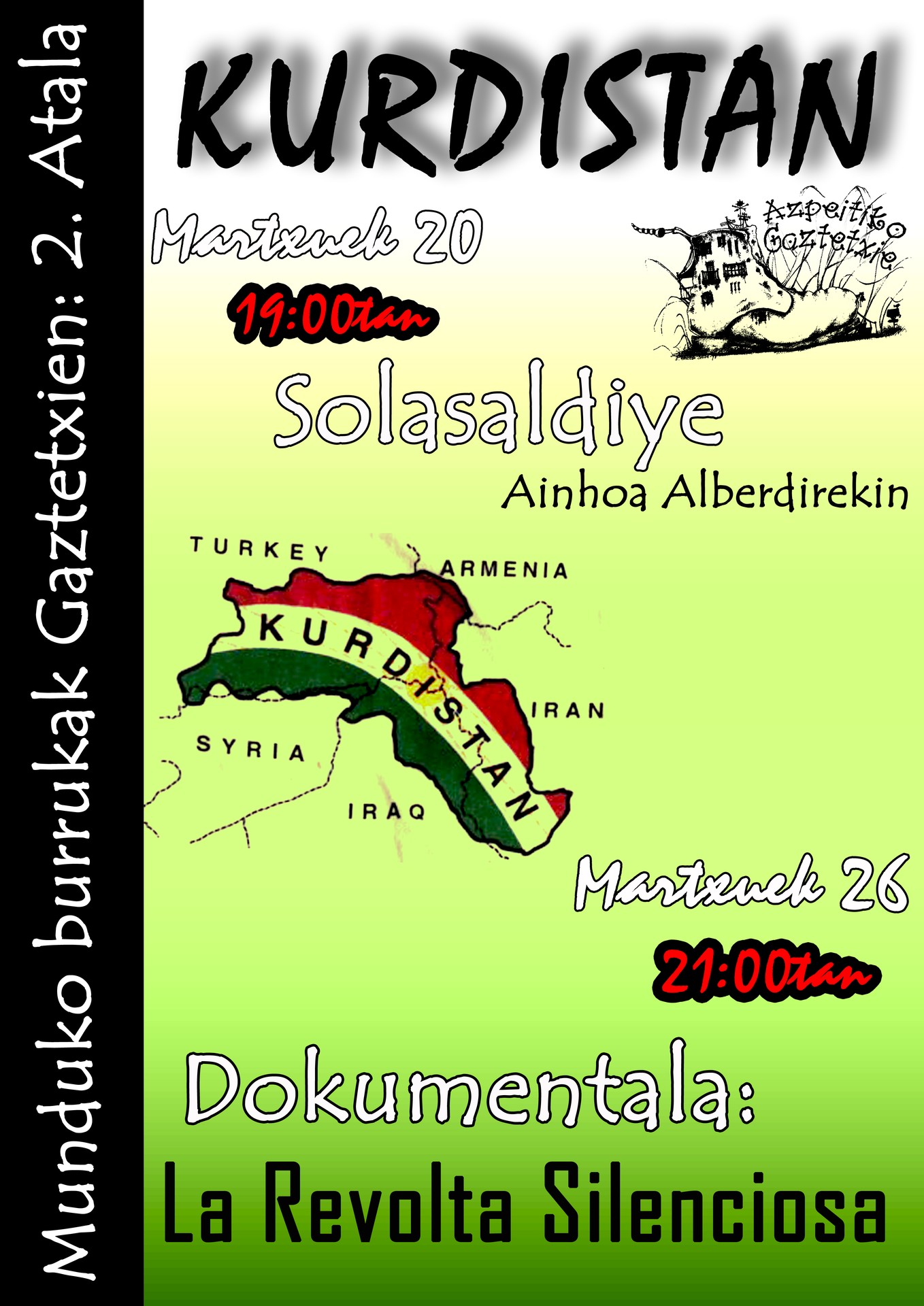 Kurdistani buruzko solasaldia izango da bihar