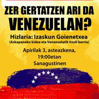 Hitzaldia: 'Zer ari da gertatzen Venezuelan?'
