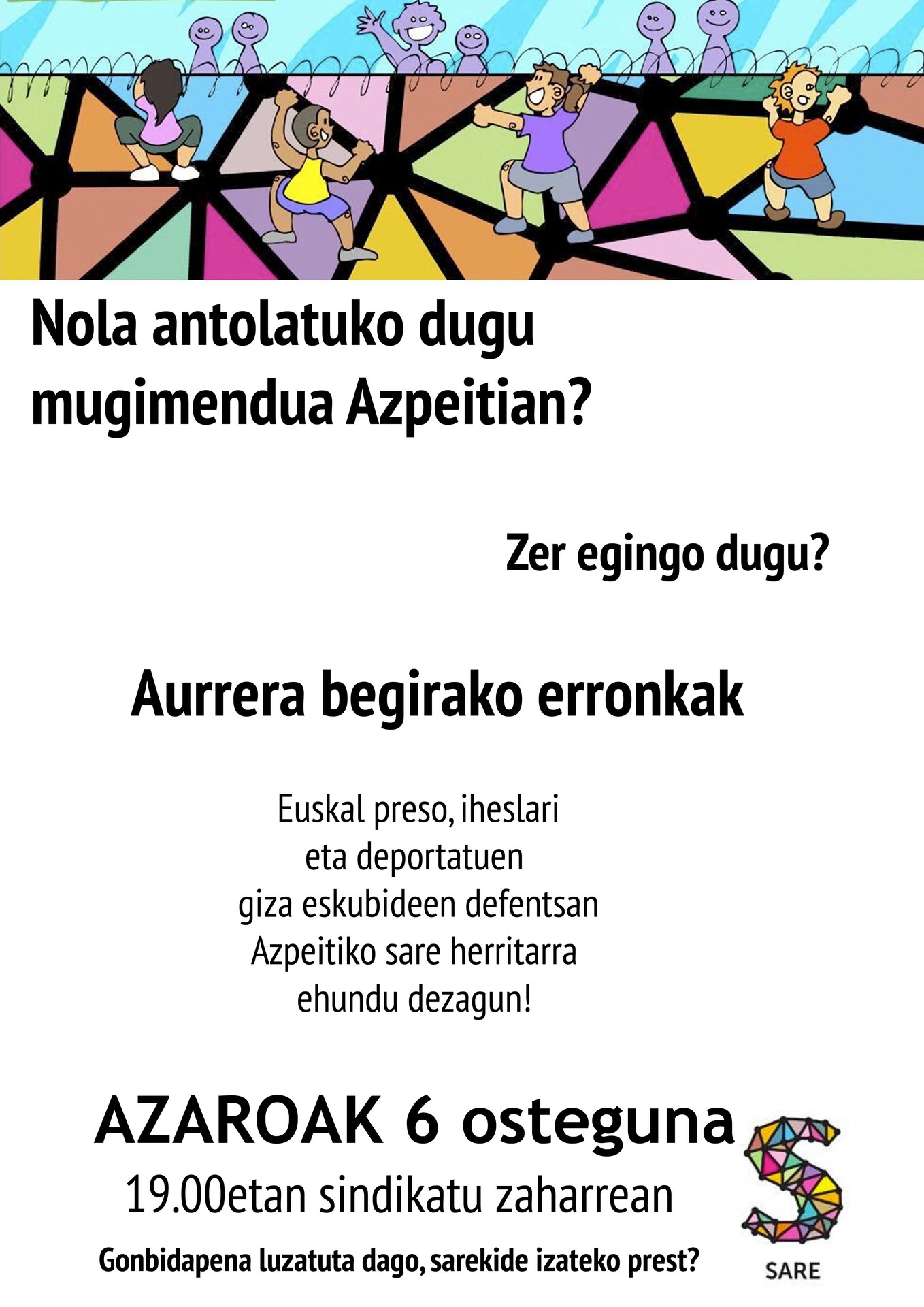 Azpeitiko Sare herritarrak batzarra egingo du ostegunean