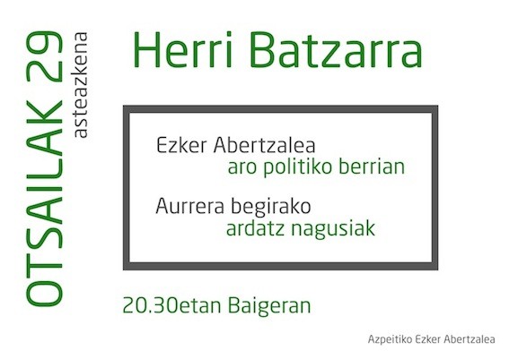 Otsailak 29, asteazkena, Ezker abertzalearen ...