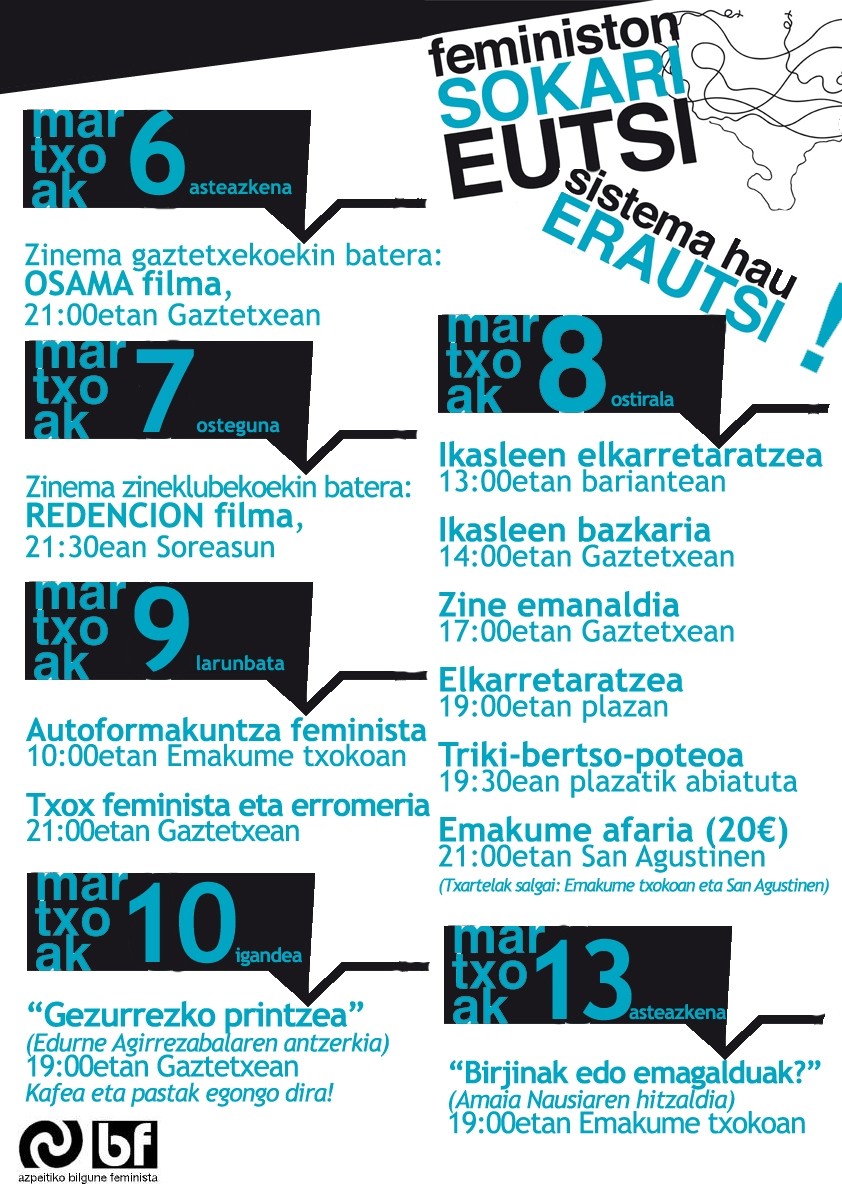Bihar amaituko da martxoaren 8an ...