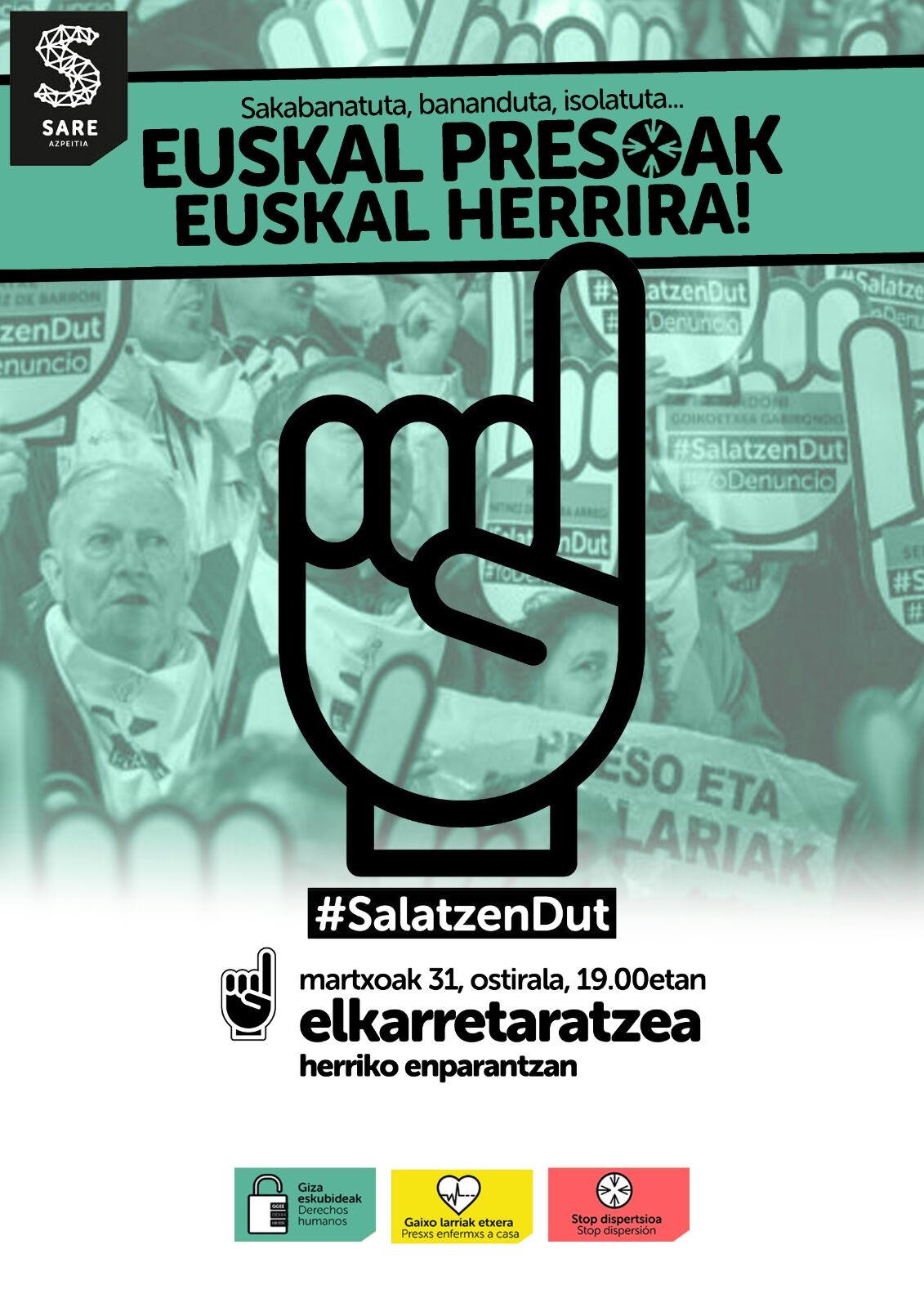 Elkartasun kanpainaren xehetasunak azalduko ditu Sarek ostiraleko elkarretaratzean