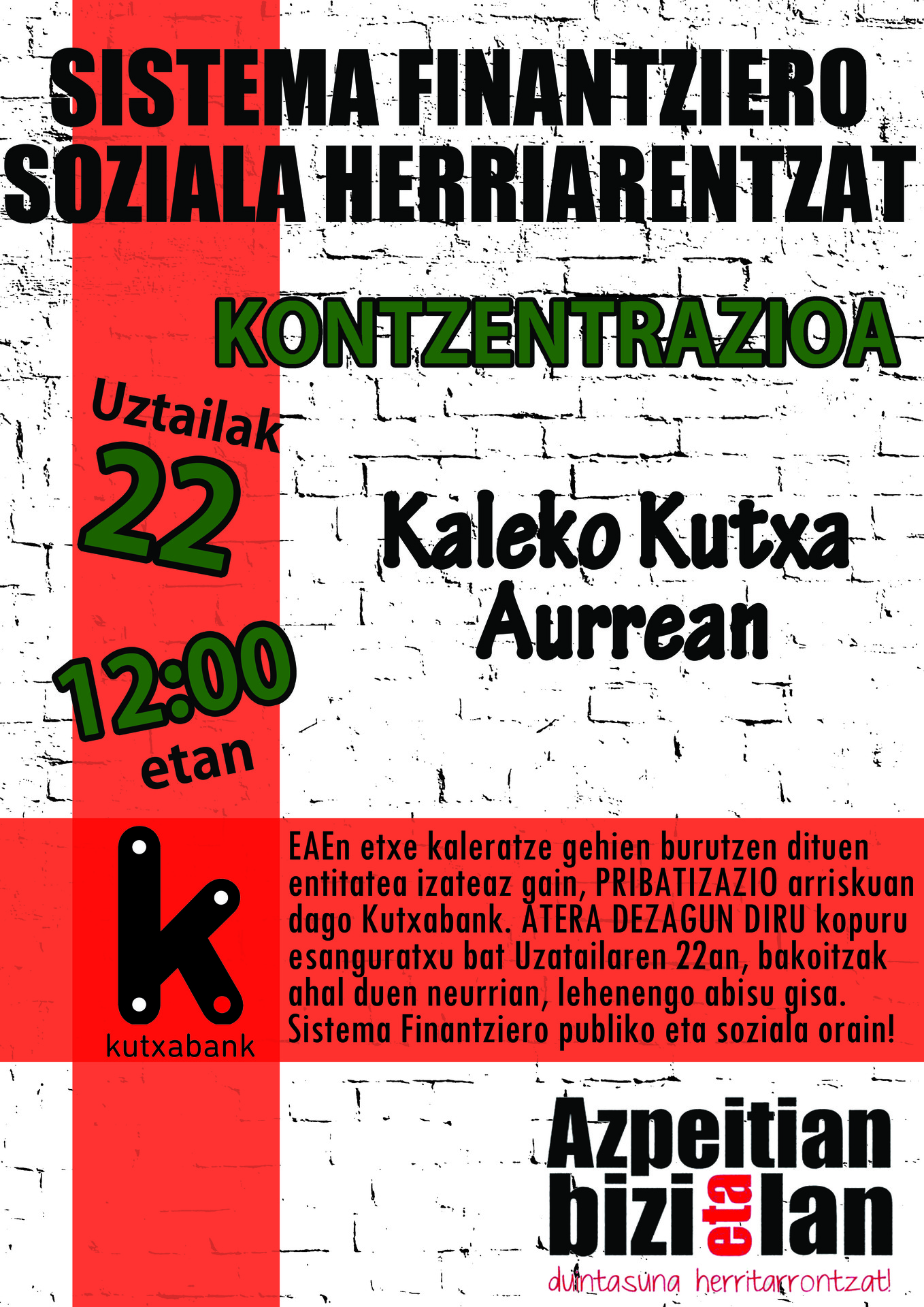 Kutxabanken inguruko jarduera desberdinak izango dira datozen asteetan
