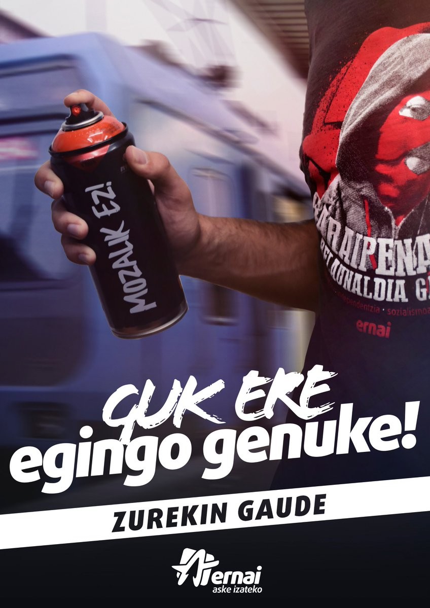 Ernaik bat egin du Eleak-Libreko ekintzailearen \"ekintza desobedientearekin\" eta Azpeitian jazotako gertakariekin