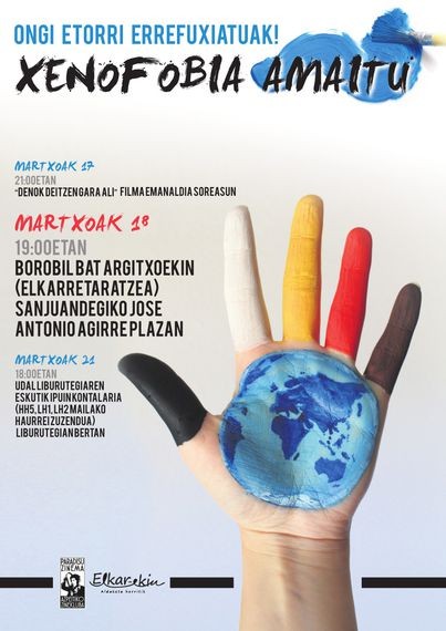 Errefuxiatuen egoerari irtenbide duin bat emateko eskatuz ekimen ezberdinak antolatu ditu Elkar-ekinek