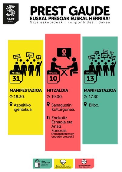 Presoen eskubideen aldeko manifestazioa egingo dute Urte Zahar iluntzean