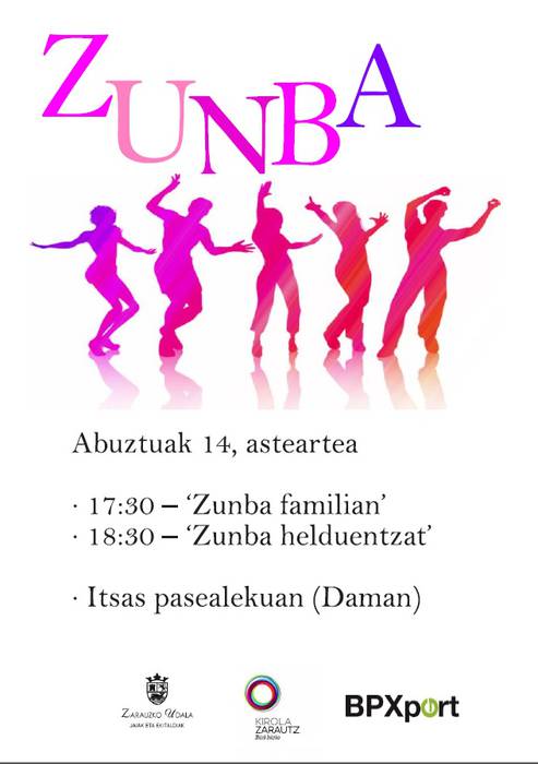 Zumba jaialdia antolatu dute Zarautzen hilaren 14rako