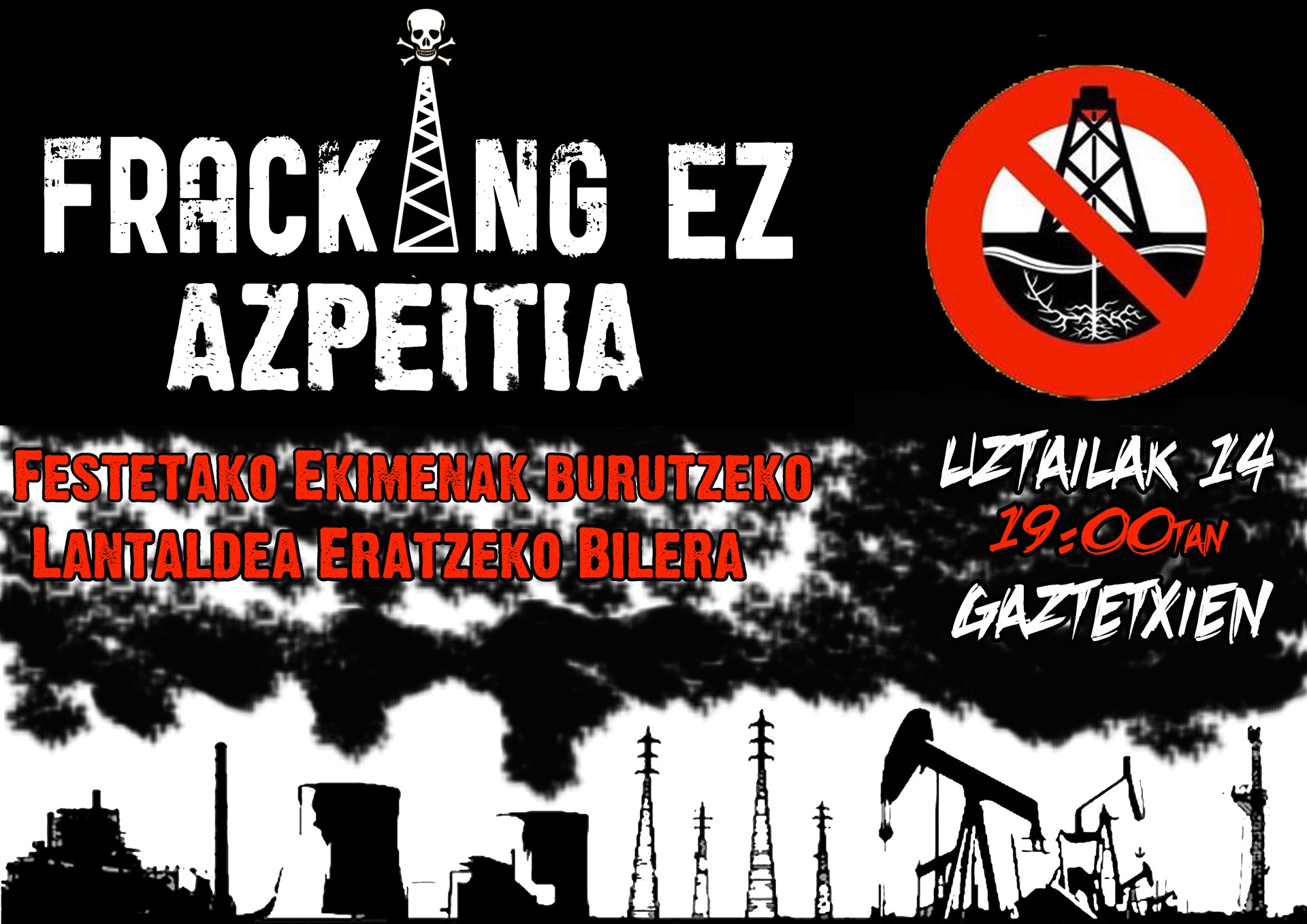 Jaietan ere 'fracking'-ari kontra egiteko, bilera antolatu dute astelehenerako gaztetxean