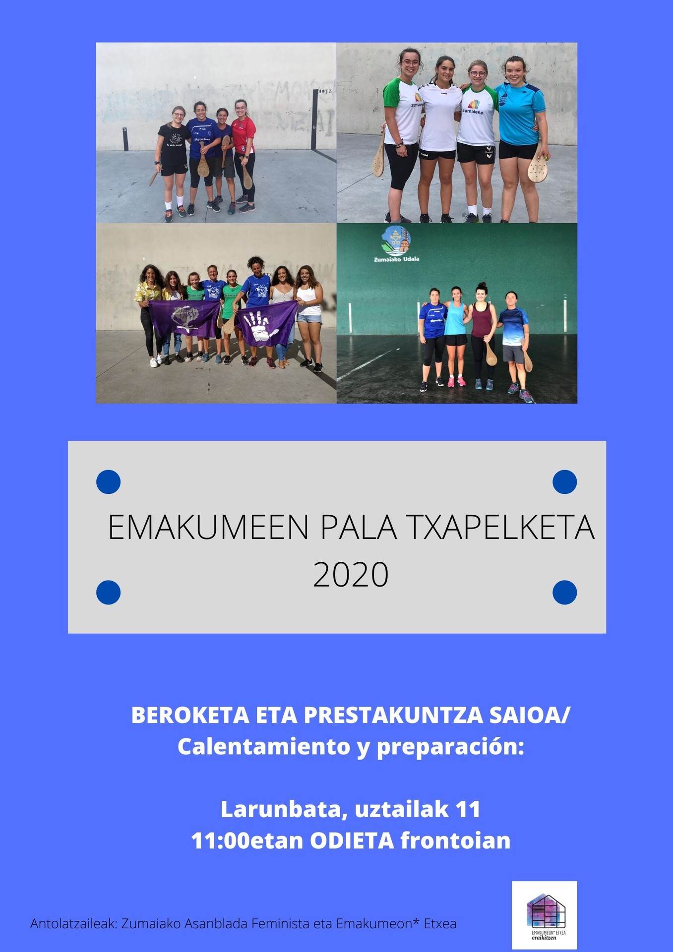 Emakumeen Pala Txapelketarako beroketa eta prestakuntza saioa