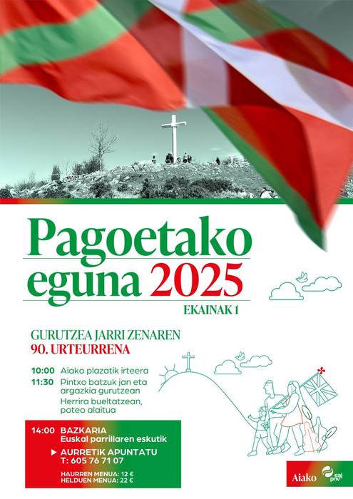 EAJren ospakizuna Pagoeta Egunean