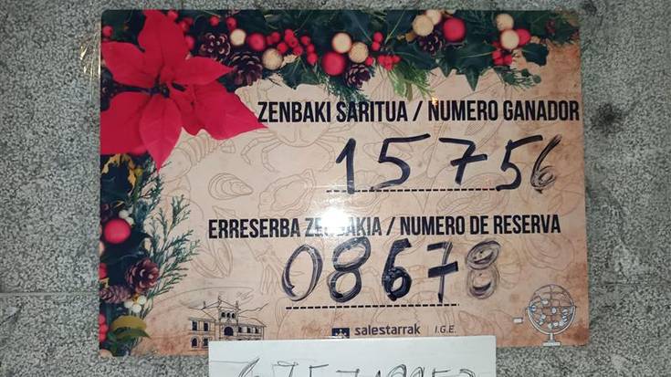 15.756 da Floreaga Ikastetxeko mariskadaren zozketaren irabazlea