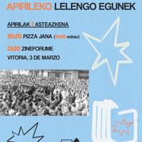 Egitaraua: pizza jana eta zineforum saioa Gaztetxean