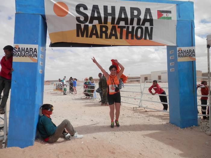 Irudietan: Sahara Marathon elkartasun egitasmoan izan da Iosune Elustondo
