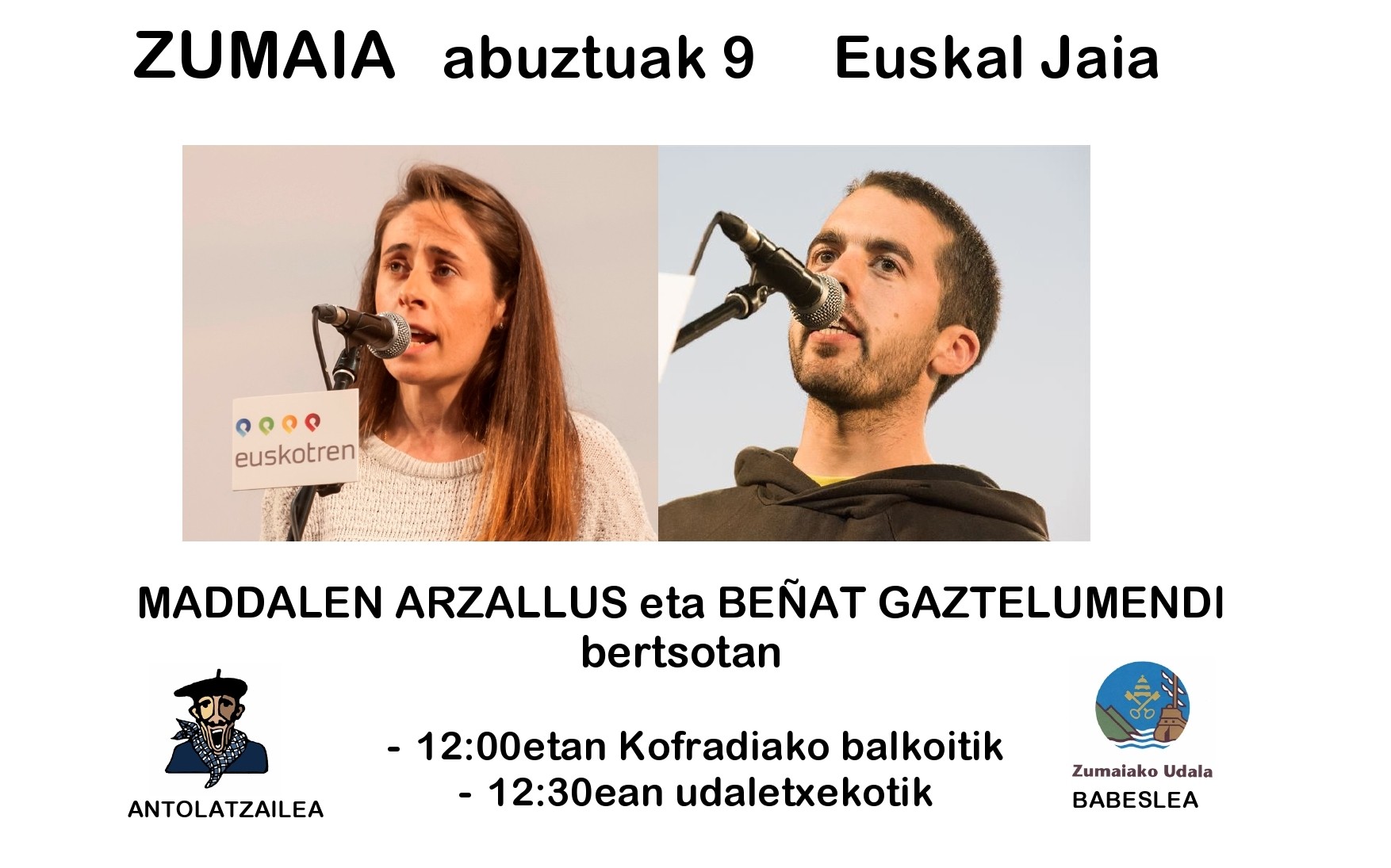 Maddalen eta Beñat, balkoitik balkoira bertsotan