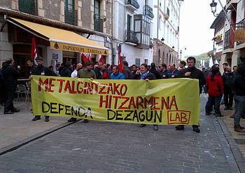 Sindikatuen arabera, jarraipen handia ari da izaten metalgintzako greba