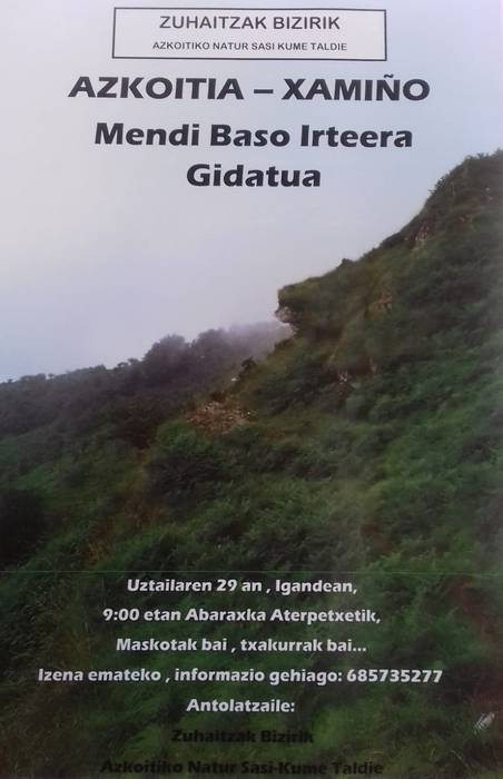 Azkoitia-Samiño mendi-baso irteera gidatua