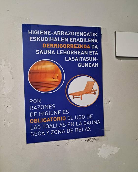 Sanjuandegiko saunako higienea dela eta...