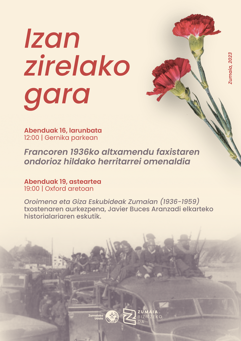 'Oroimena eta Giza Eskubideak Zumaian (1936-1959)' txostenaren aurkezpena