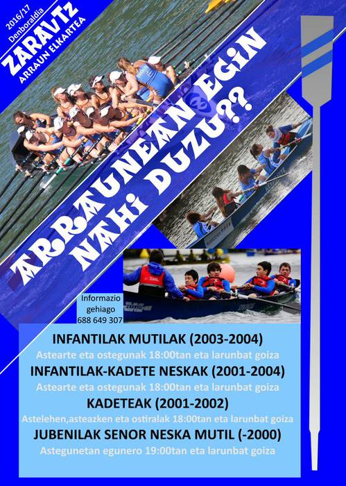 ZAErekin arraunean egiteko aukera