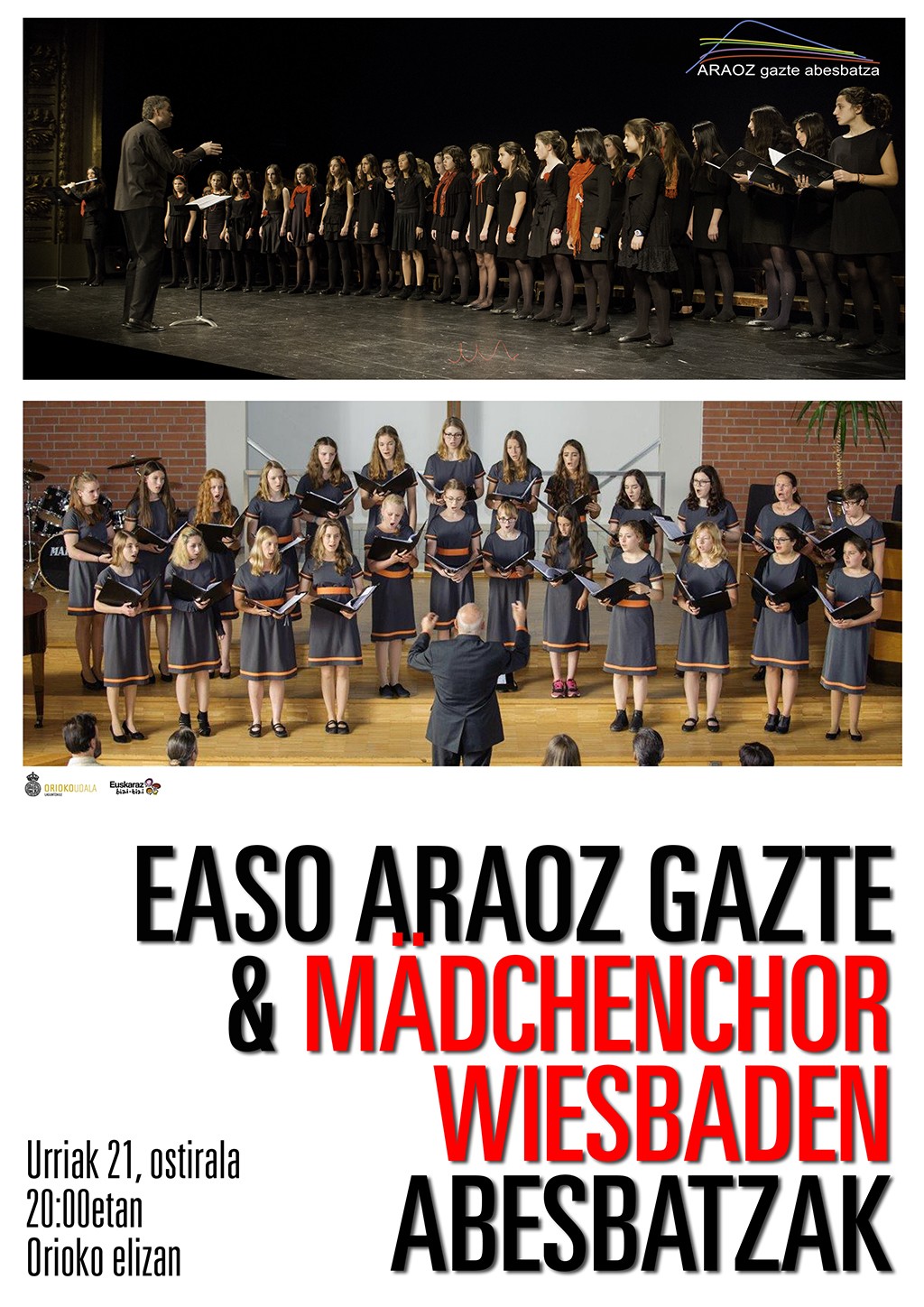 Easo Araoz Gazte eta Mädchenchor Wiesbaden abesbatzen kontzertua